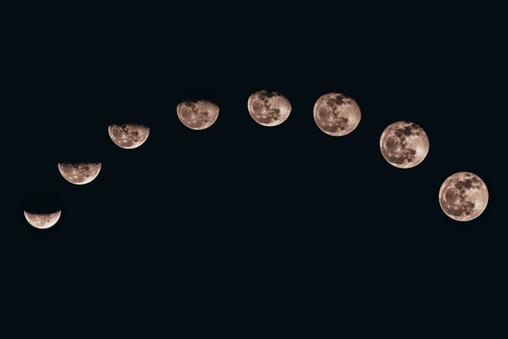 Choose a moon phase—full moon, new moon, or your preferred lunar phase—for charging water.